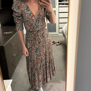 Paisley Print Maxi Dress